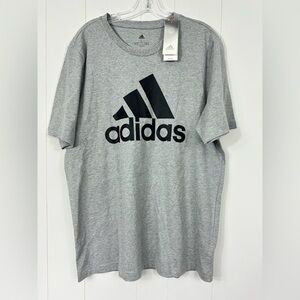NWT Adidas T-Shirt Men's Sz L Gray Regular Fit Coupe Standard Basketball